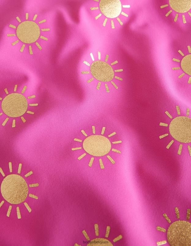 filles Boden soleils chatouillés en feuille d'or rose maillot de bain une épaule vêtements Z42D02795