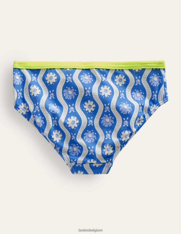 filles Boden vague de marguerite bleue de Penzance bas de bikini à motif vêtements Z42D03035