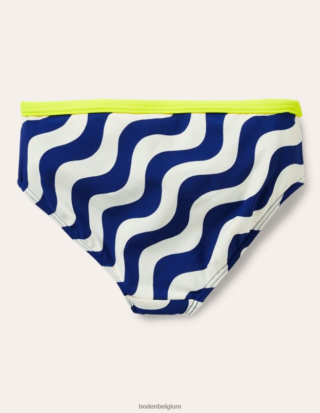 filles Boden vague ivoire/bleu bas de bikini à motif vêtements Z42D03279