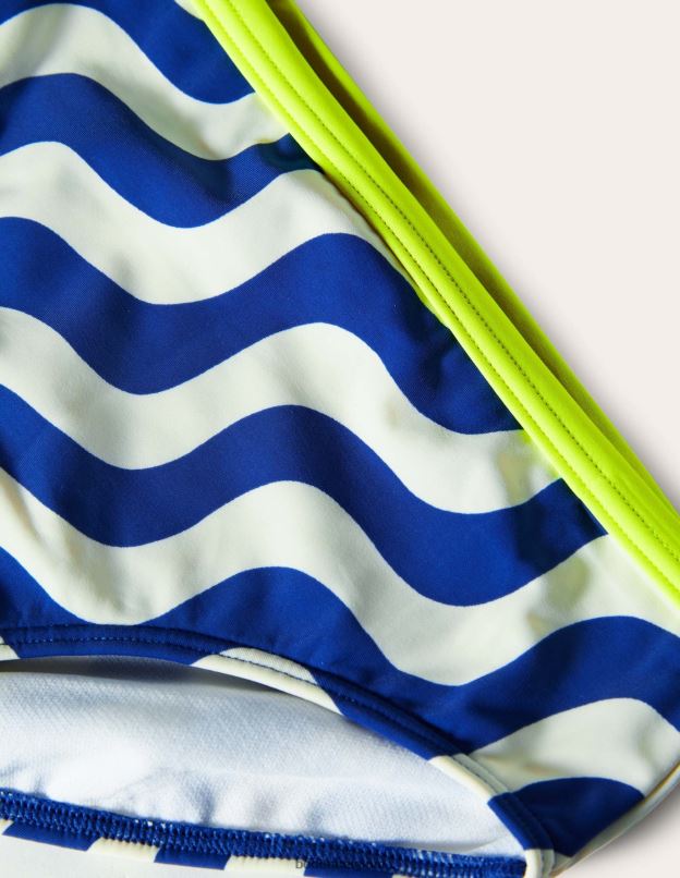 filles Boden vague ivoire/bleu bas de bikini à motif vêtements Z42D03279