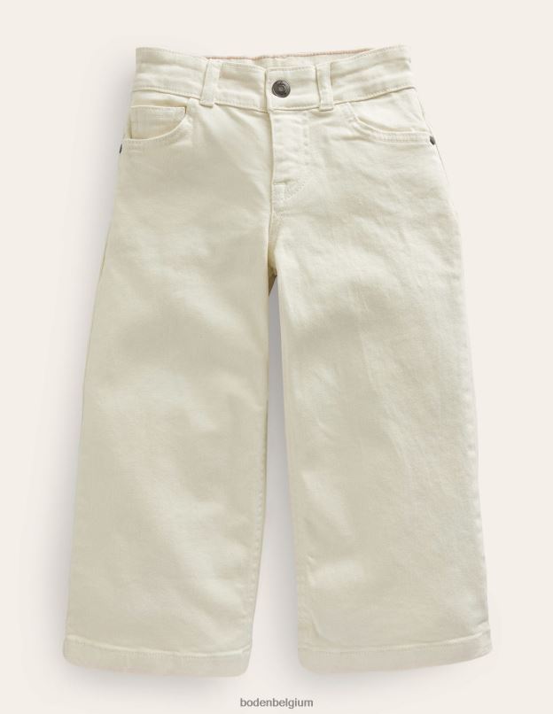 filles Boden écru jean évasé à jambe droite vêtements Z42D03192