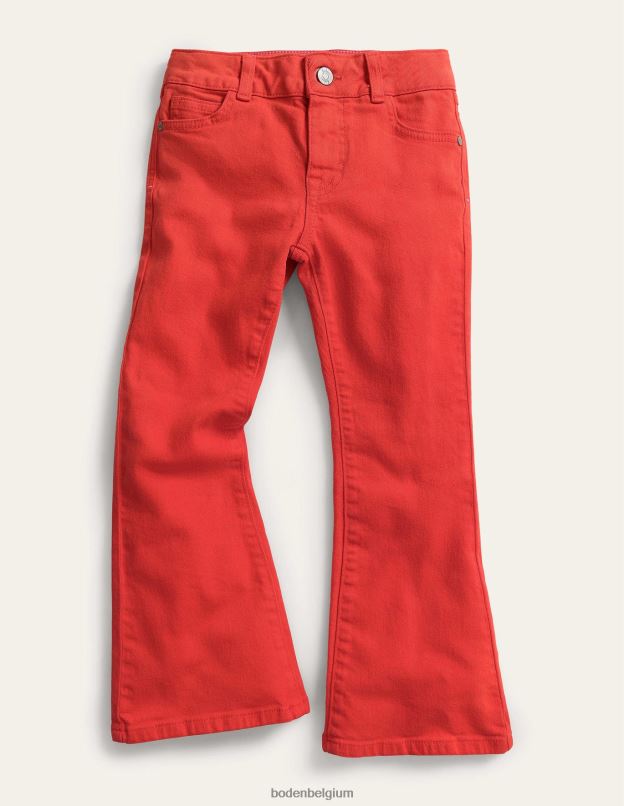 filles Boden mandarine rouge jean évasé vêtements Z42D02646