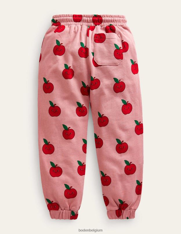 filles Boden pommes rose amande jogger imprimé vêtements Z42D0798