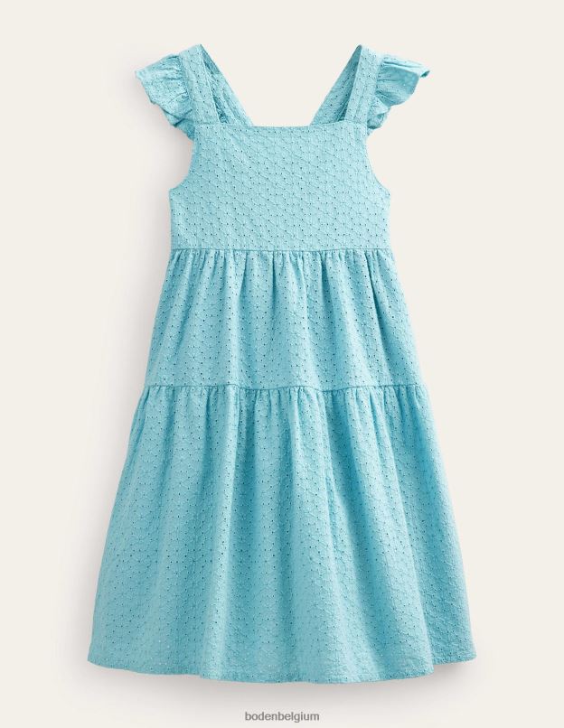 filles Boden aqua mer robe entièrement brodée vêtements Z42D02629