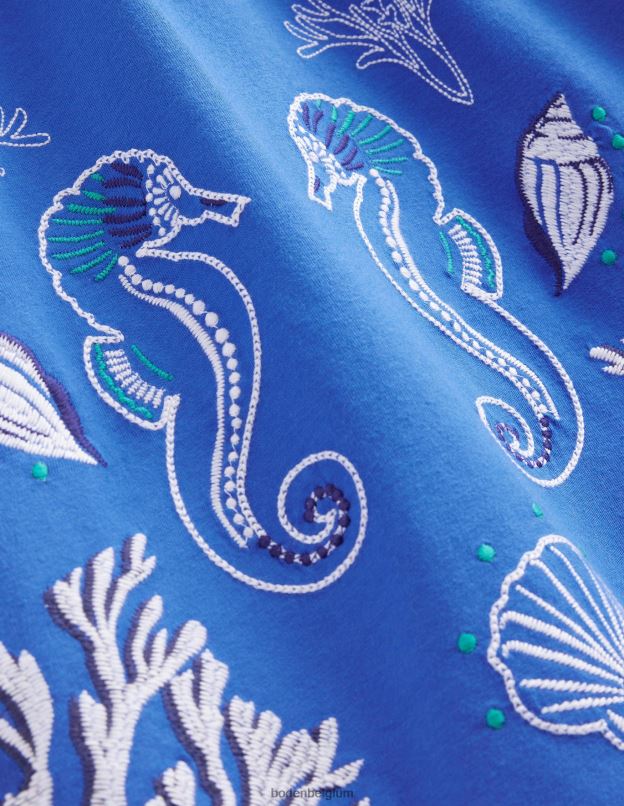 filles Boden bleu cabanon robe en jersey à taille décontractée vêtements Z42D02945