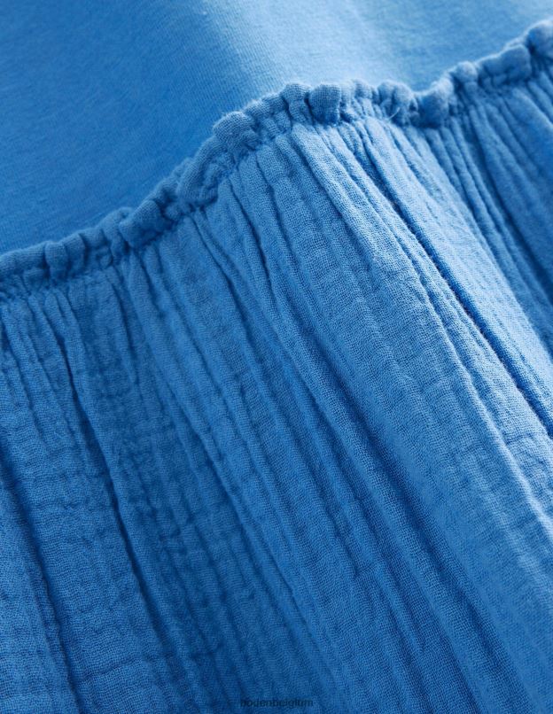 filles Boden bleu élisabéthain robe à textures mélangées vêtements Z42D02842