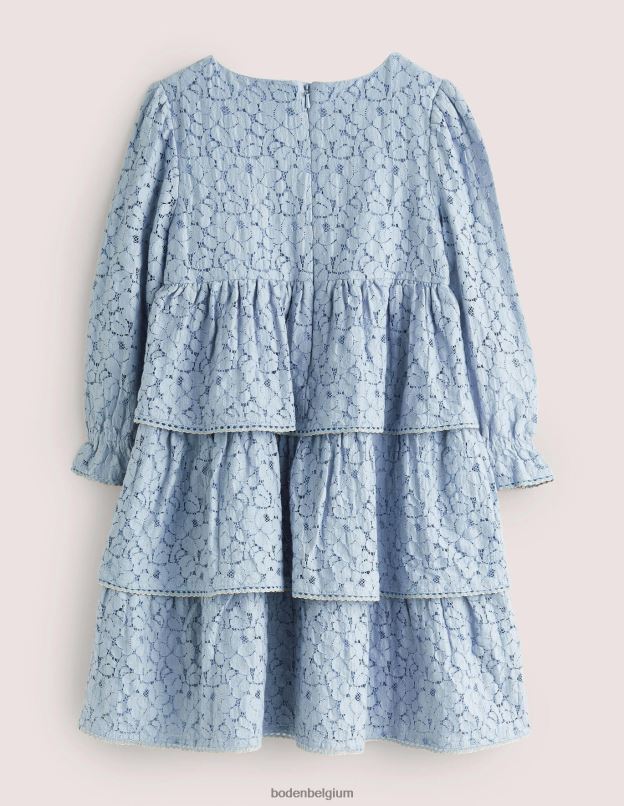 filles Boden bleu poussiéreux robe de soirée à volants en dentelle vêtements Z42D03198