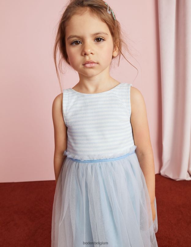 filles Boden bleu provençal robe en jersey de tulle vêtements Z42D02940