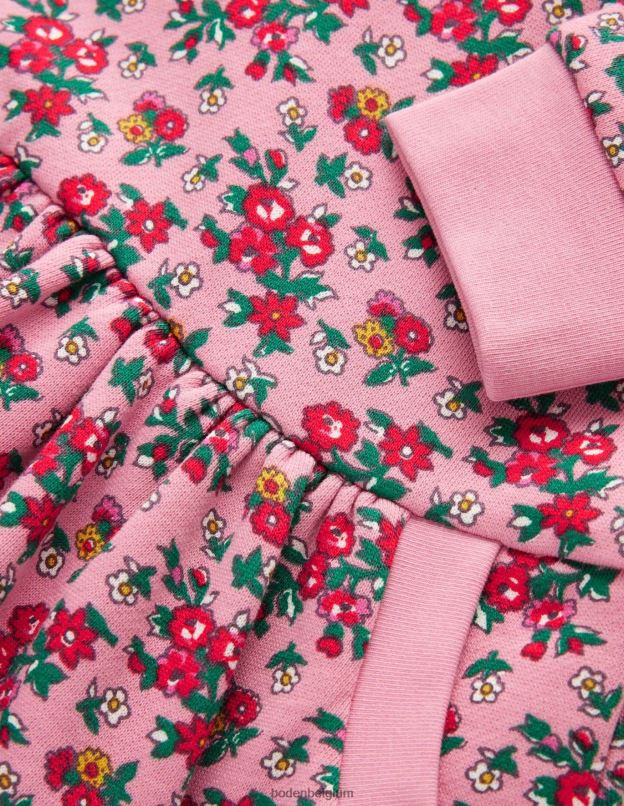 filles Boden formica rose floral robe sweat imprimée douillette vêtements Z42D03300