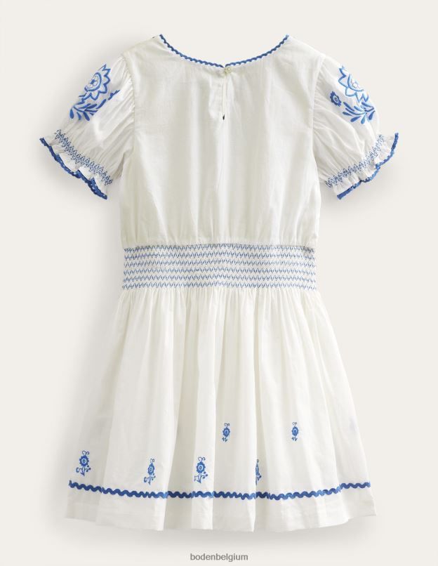 filles Boden gousse de vanille robe froncée brodée vêtements Z42D02860