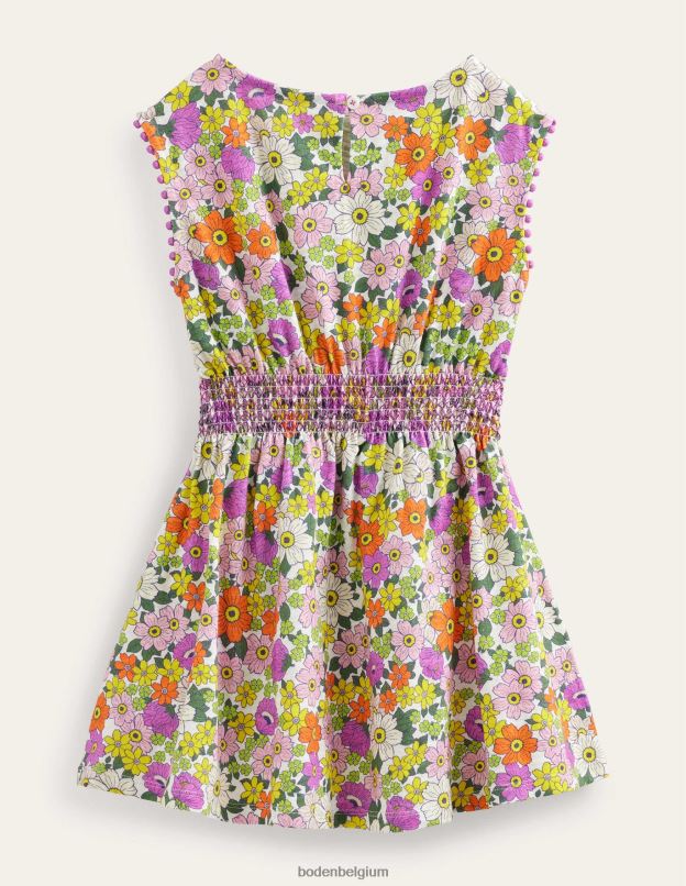 filles Boden orchidée ivoire et rayonnante robe de vacances imprimée vêtements Z42D02814