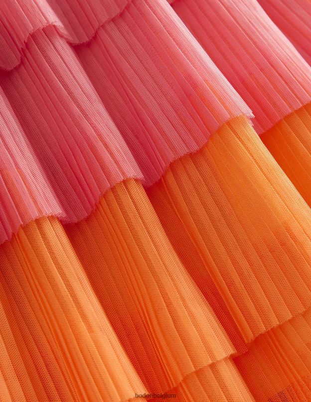 filles Boden punch aux pêches robe en tulle dégradé à volants vêtements Z42D02958