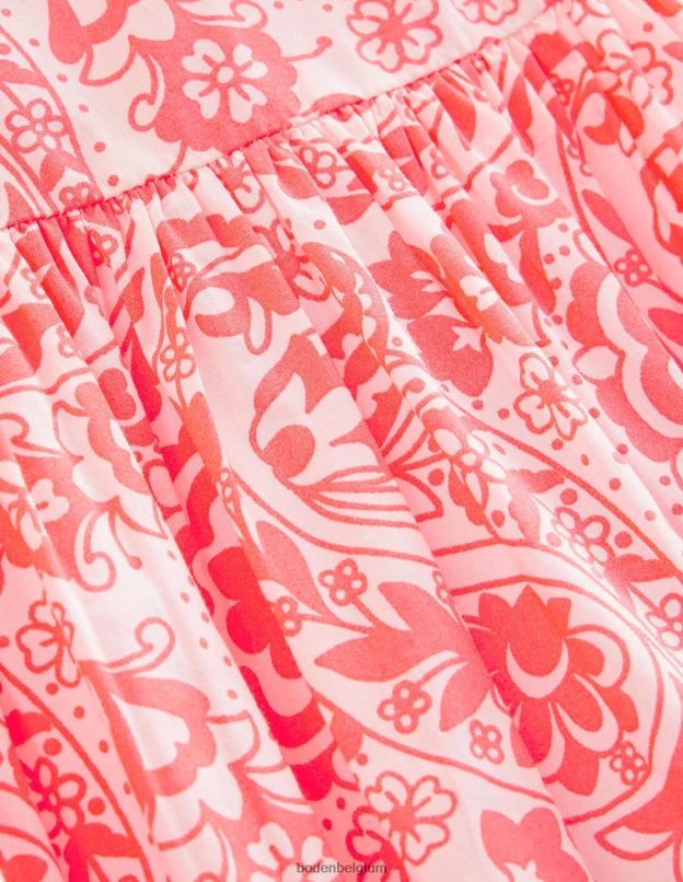 filles Boden punch à la pastèque motif cachemire robe imprimée à manches flottantes vêtements Z42D02836