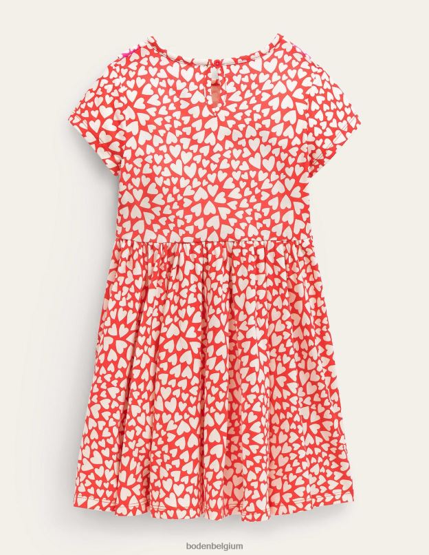 filles Boden tarte aux fraises coeurs rouges robe virevoltante à froufrous vêtements Z42D02838