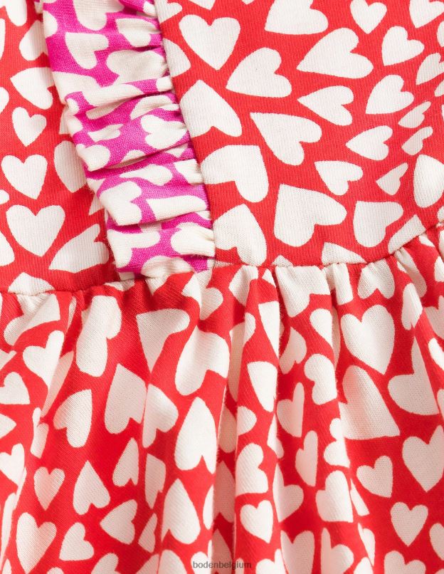 filles Boden tarte aux fraises coeurs rouges robe virevoltante à froufrous vêtements Z42D02838