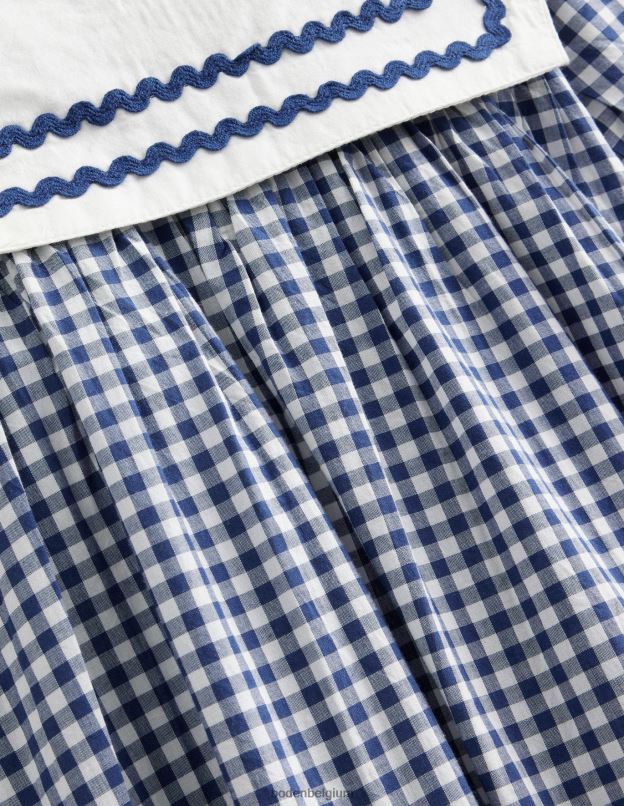 filles Boden vichy ivoire marine universitaire robe de marin tissée vêtements Z42D03146