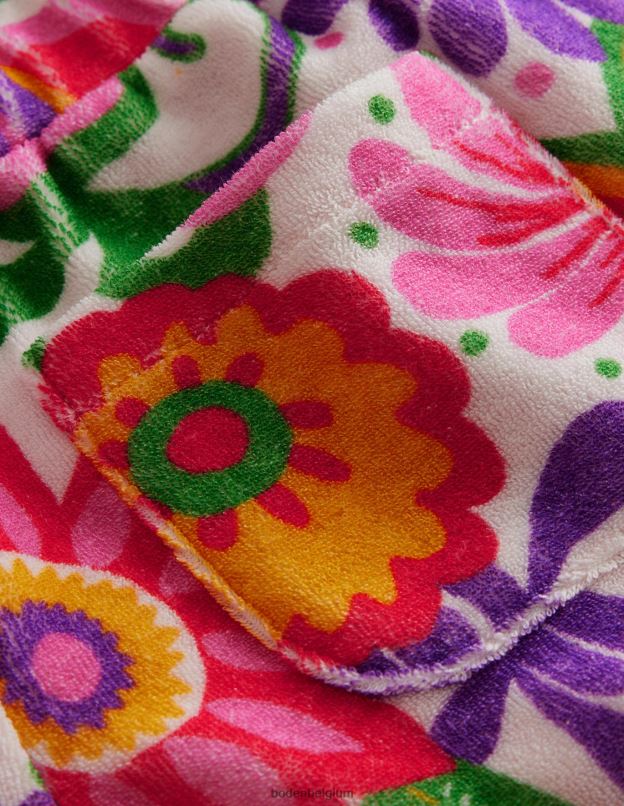 filles Boden floral multi-festival short en tissu éponge imprimé à volants vêtements Z42D02641