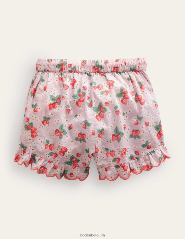 filles Boden fraise rose française short à ourlet festonné vêtements Z42D03233
