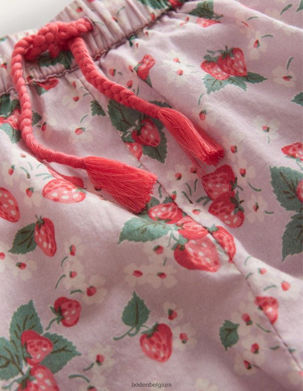 filles Boden fraise rose française short à ourlet festonné vêtements Z42D03233