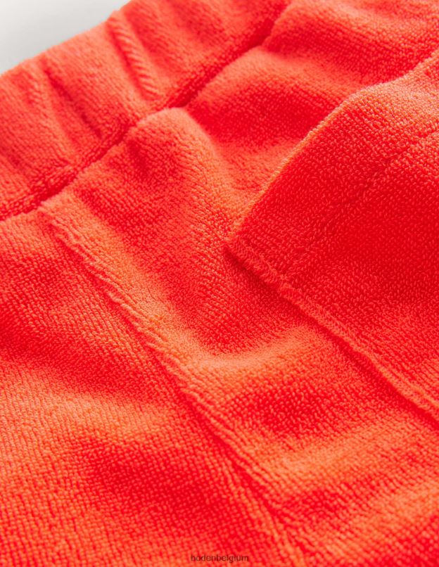 filles Boden mandarine short en tissu éponge à ourlet volanté vêtements Z42D03229