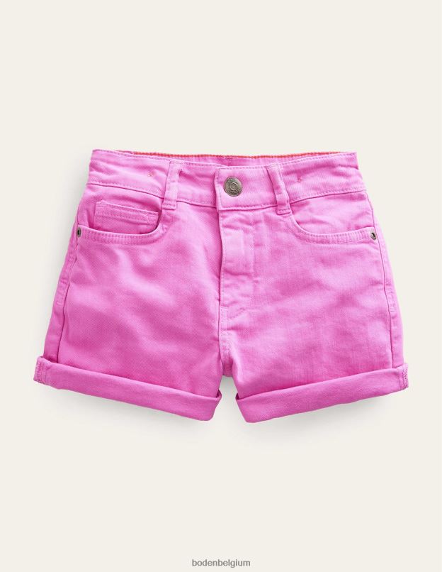filles Boden rose chatouillé short en jean taille haute vêtements Z42D02699