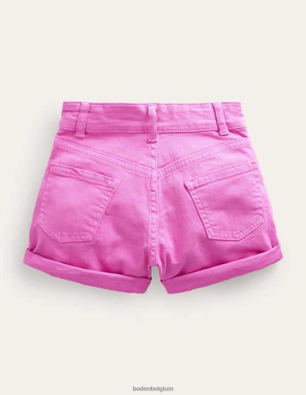 filles Boden rose chatouillé short en jean taille haute vêtements Z42D02699