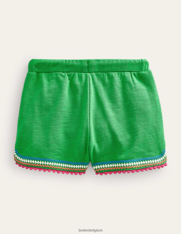 filles Boden vert clair short en jersey à pompons vêtements Z42D02740