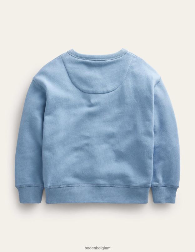 filles Boden caillou Bleu sweat à logo vêtements Z42D02979