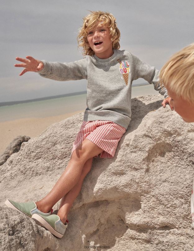 filles Boden glace grise sweat-shirt graphique vêtements Z42D02968