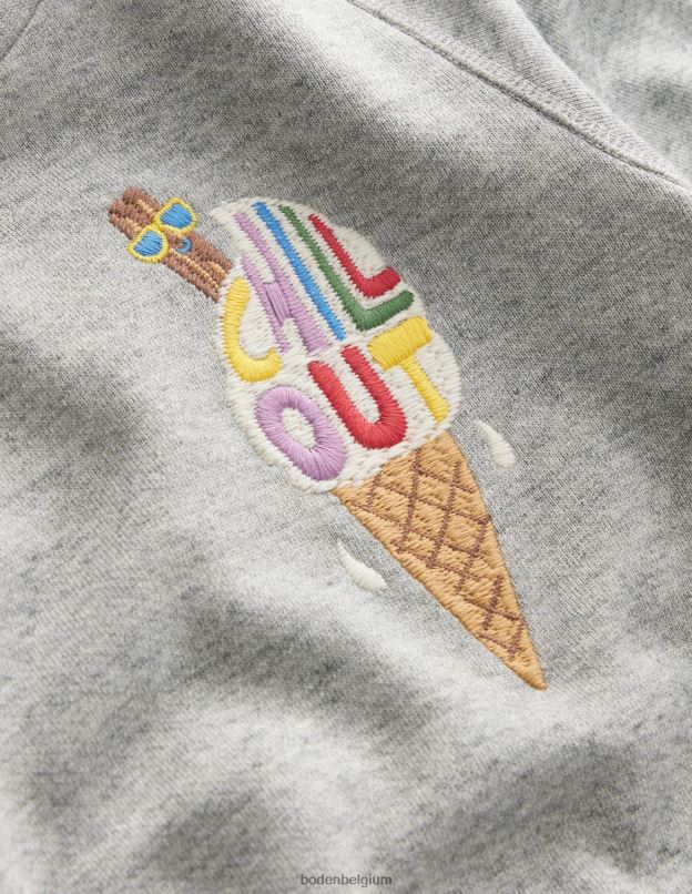 filles Boden glace grise sweat-shirt graphique vêtements Z42D02968