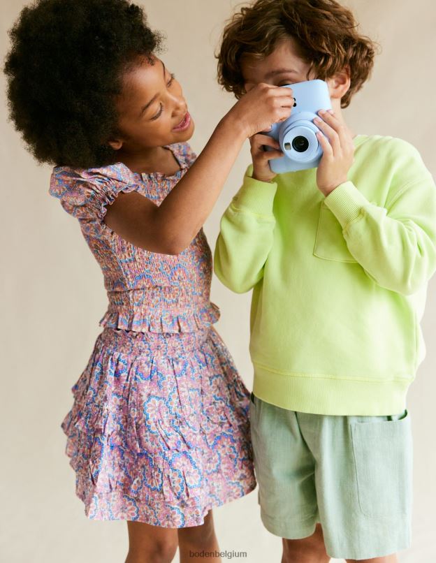 filles Boden jaune fluo sweat-shirt ultradoux vêtements Z42D02971