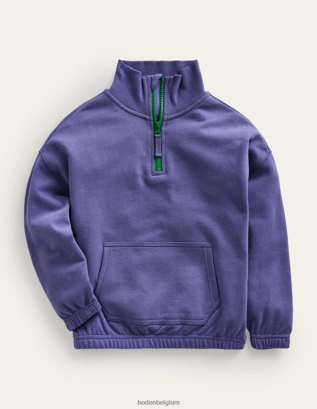 filles Boden marine sweat décontracté à demi-zip vêtements Z42D0808