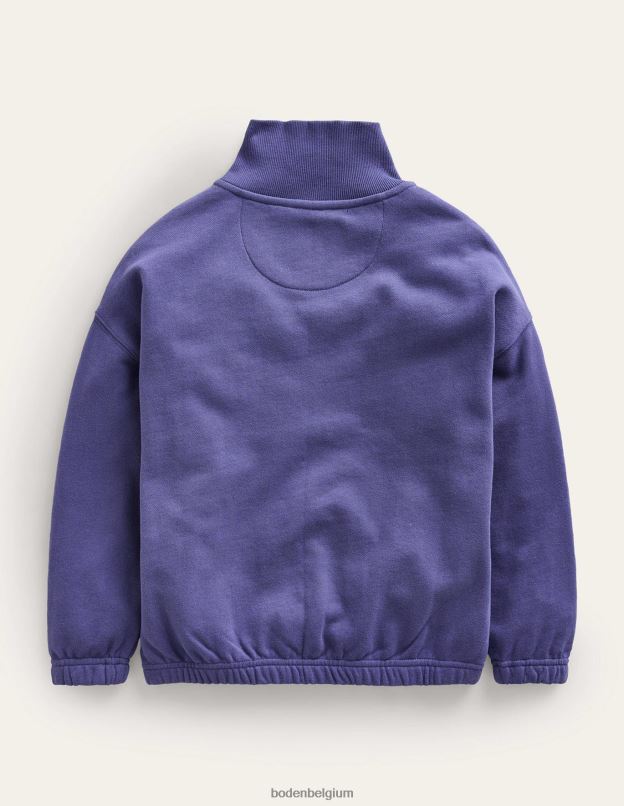 filles Boden marine sweat décontracté à demi-zip vêtements Z42D0808