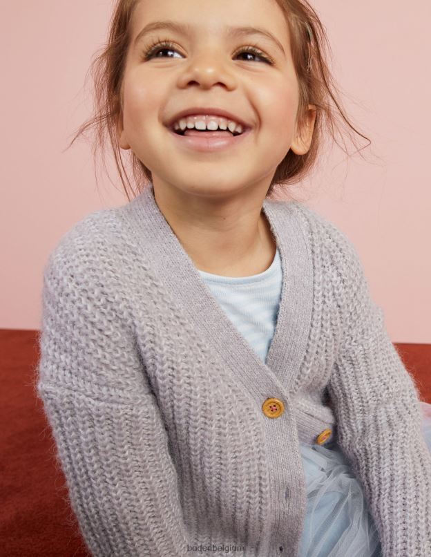 filles Boden marne argentée cardigan moelleux vêtements Z42D03044