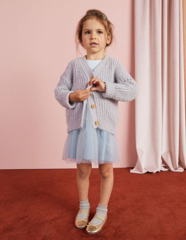 filles Boden marne argentée cardigan moelleux vêtements Z42D03044