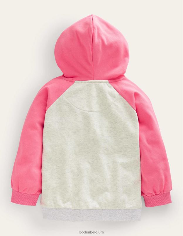 filles Boden marne/pomme de crabe à l'avoine sweat à capuche à logo et manches volumineuses vêtements Z42D02852