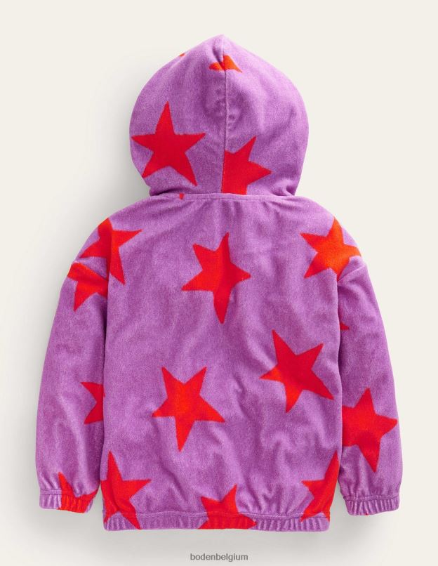filles Boden étoile d'orchidée rayonnante sweat à capuche en tissu éponge vêtements Z42D02909