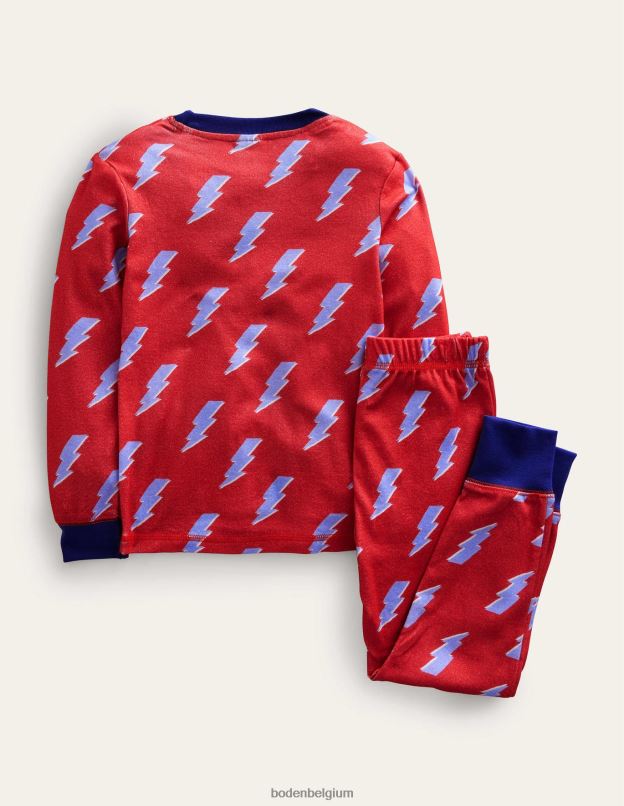 filles Boden éclair rouge pyjama simple qui brille dans le noir vêtements Z42D03103