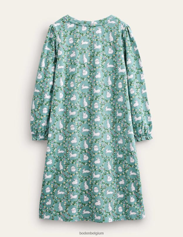 filles Boden lapins bleus de source chaude nuisette imprimée à manches longues vêtements Z42D02934