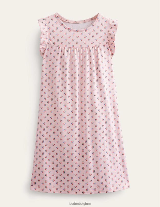 filles Boden provence rose poussiéreux floral nuisette imprimée à manches courtes vêtements Z42D03282
