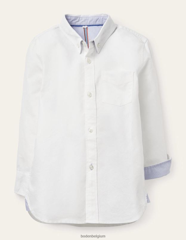 garçons Boden richelieu blanc chemise oxford vêtements Z42D0892