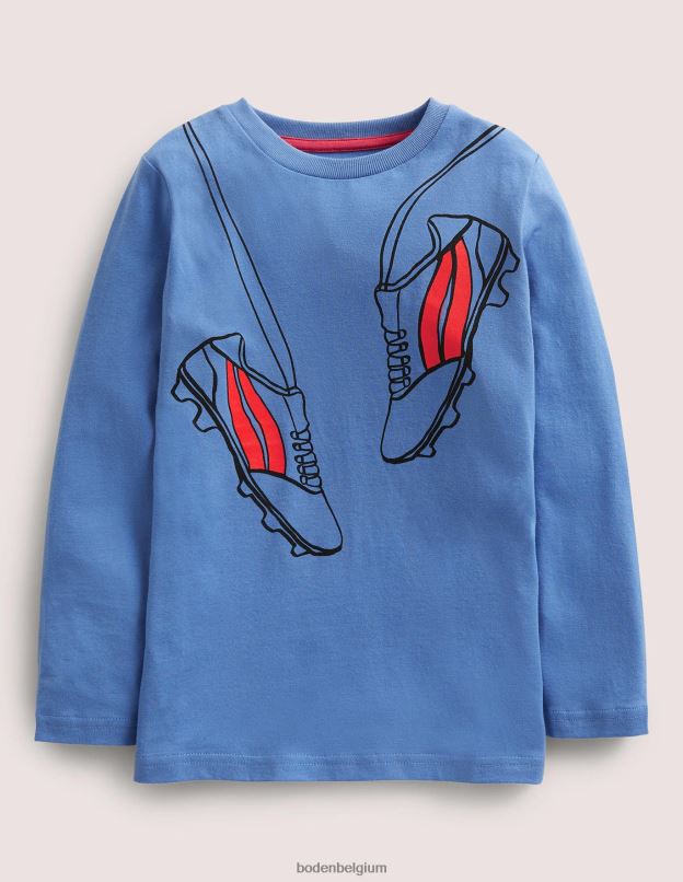 garçons Boden football bleu élisabéthain t-shirt de football vêtements Z42D0844