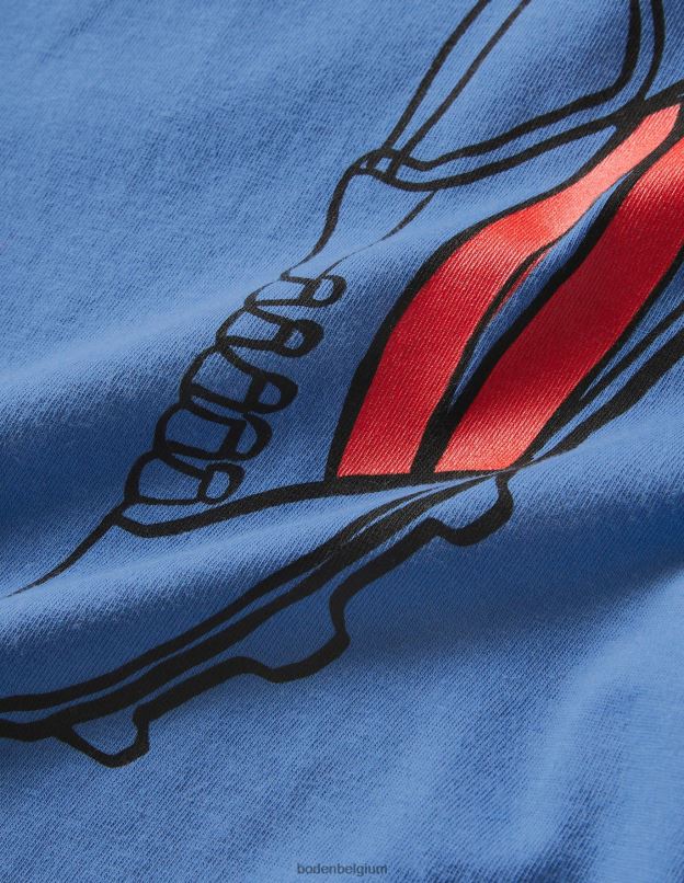 garçons Boden football bleu élisabéthain t-shirt de football vêtements Z42D0844