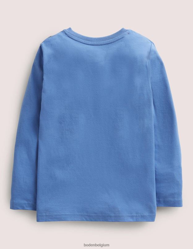 garçons Boden football bleu élisabéthain t-shirt de football vêtements Z42D0844