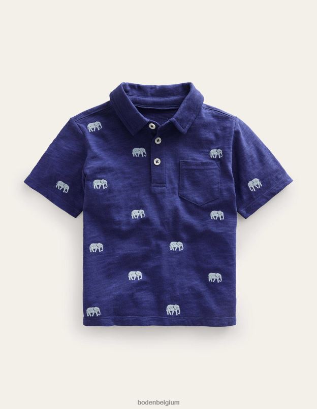 garçons Boden éléphants tribord polo flammé à broderies vêtements Z42D0852