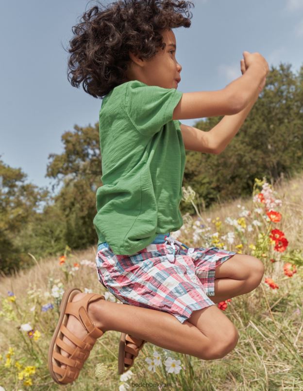 garçons Boden carreaux rose/vert short à carreaux vichy vêtements Z42D0872