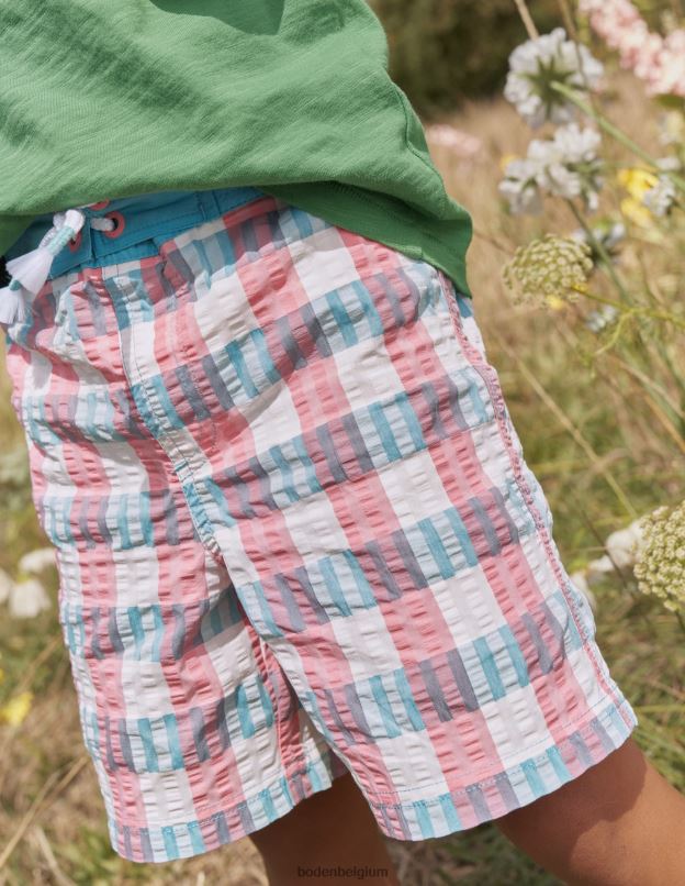 garçons Boden carreaux rose/vert short à carreaux vichy vêtements Z42D0872