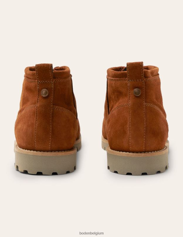 Hommes Boden brun clair bottes à lacets en daim chaussure Z42D03586