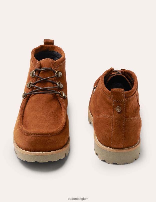 Hommes Boden brun clair bottes à lacets en daim chaussure Z42D03586