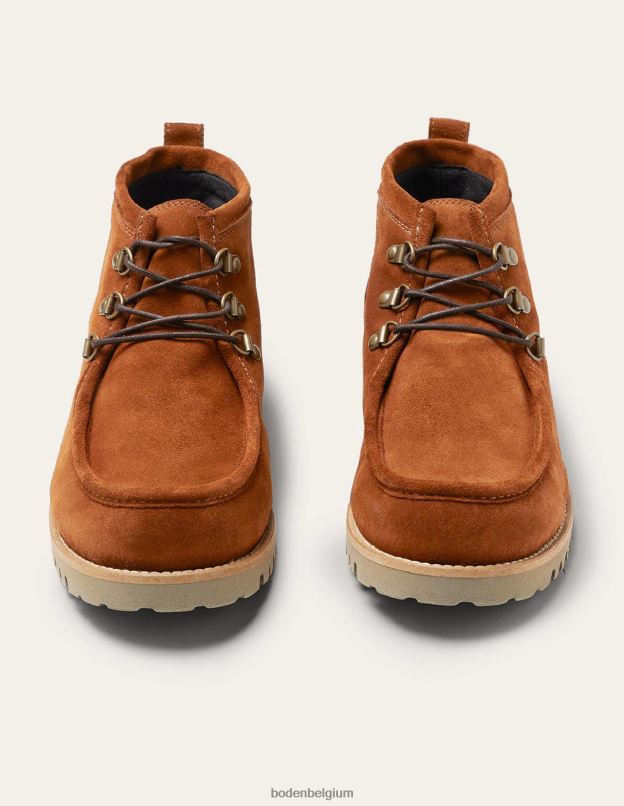 Hommes Boden brun clair bottes à lacets en daim chaussure Z42D03586
